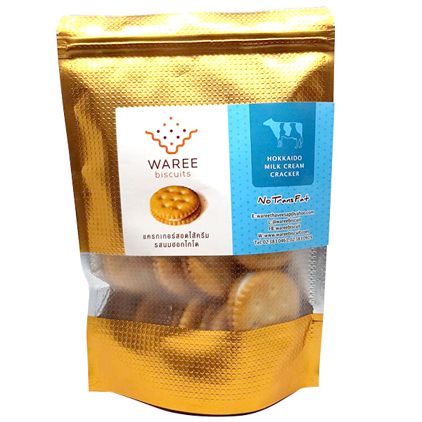 แครกเกอร์ไส้ครีมรสนมฮอกไกโด Hokkaido Milk Cream Cracker ขนาด 100 g.