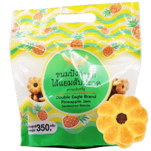 ขนมปังกรอบไส้แยมสับปะรด (ซากุระ) Pineapple Jam Sandwiched Biscuits ขนาด 350 g.