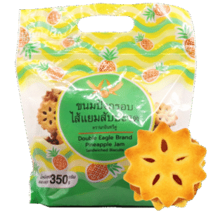 ขนมปังกรอบไส้แยมสับปะรด (เฟือง) Pineapple Jam Sandwiched Biscuits ขนาด 350 g.